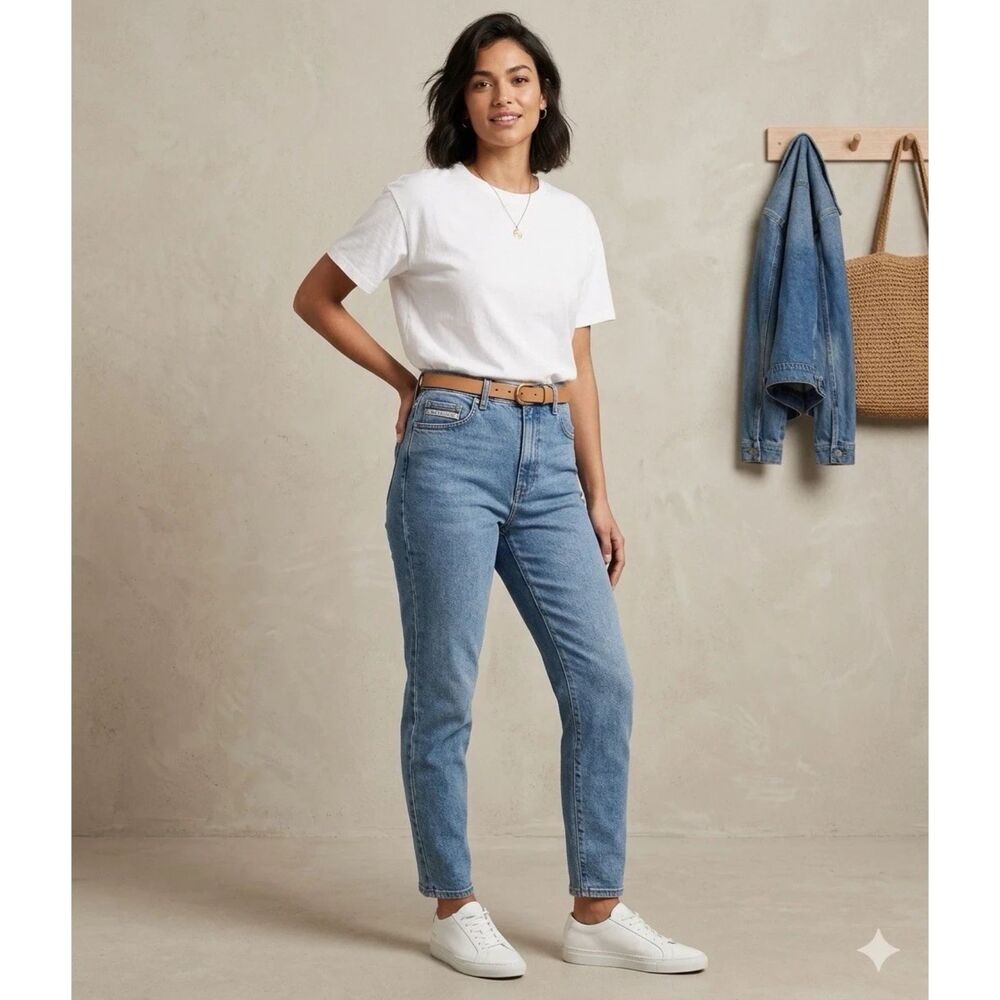 vintage jordache light wash mom jeans womens sz 6 high waisted tapered Retro y2k